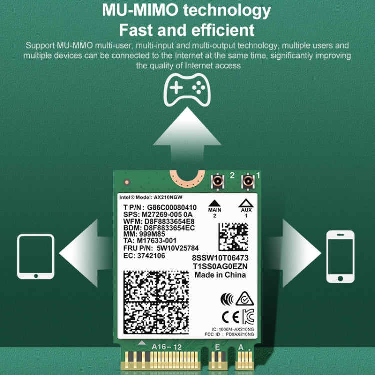 COMFAST AX210 vPro-M 5374Mbps Bluetooth 5.2 Tri-band Wireless Network Card COMFAST AX210 vPro-M 5374Mbps Bluetooth 5.2 Tri-band Wireless Network Card